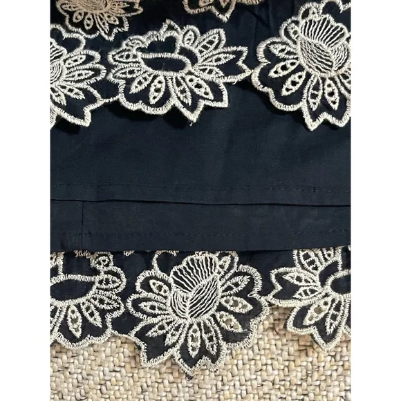 Anthropologie Embroidered Lace Skirt Black NWT Size XL - Picture 6 of 12